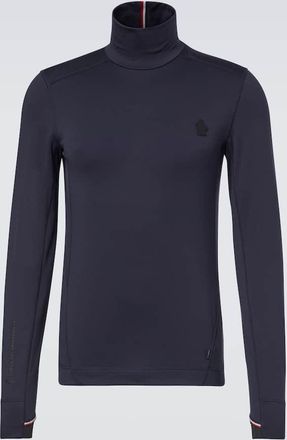 Moncler Logo turtleneck fleece ski top