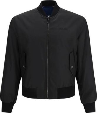 Versace Bedrukte Nylon Reversible Bomber - Heren - Bomber jackets - Zwart - L - Nylon - Jassen