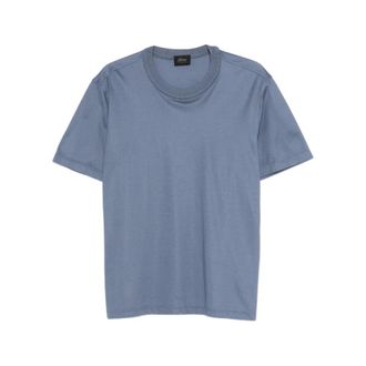 Brioni T-Shirts, male, Blue, Size: 2XL Crew Neck T-Shirt