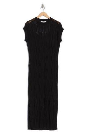 Robert Rodriguez Caterina Short Sleeve Sweater Dress in Black/Black at Nordstrom Rack, Size X-Small Regular