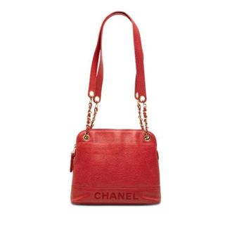 Chanel Pre-owned Vintage Schoudertas - Dames - Pre-owned - Rood - Maat: ONE Size Leer