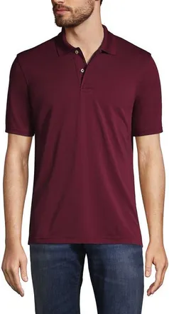 Lands End Short Sleeve Polyester Polo in Burgundy at Nordstrom, Size 32