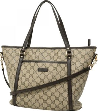 Gucci Brown Pvc Tote Bag (Pre-Owned)