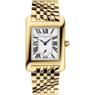Frederique Constant Classics Carr&eacute;e Small Seconds Bracelet Watch, 36mm x 25.2mm in Gold-Tone at Nordstrom