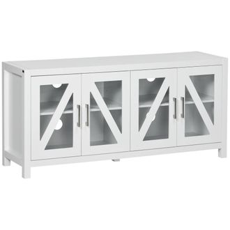 HOMCOM Mueble de tv 130x35x60 cm blanco