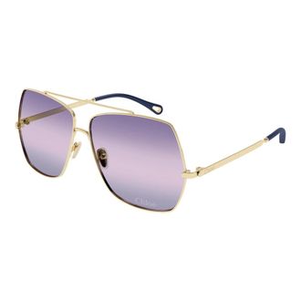 Chlo&eacute; Aly Ch0278S Zonnebril - Dames - Accessoires - Geel - Maat: 62 MM