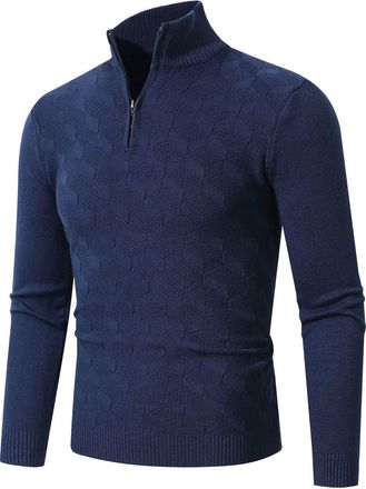 Generic Merino Wool Jumpers for Men UK Ribbed Pullover Fleece Lined Sweatshirt Smart Casual Merino Wool Sweaters Sports Leisure Workwear Lightweight Jumpers T