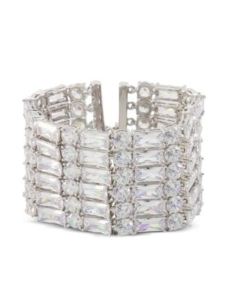 Self Portrait crystal-embellished bracelet - Silver