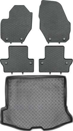 OEM Juego De Alfombrillas De Goma Para Coche Y Alfombrilla Para Maletero Para Volvo V60 I Kombi (2011-2018)