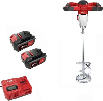 Flex Batidora Mxe 18.0-ec/5.0 Set Con Cuchilla &Oslash;120 + 2 Bater&iacute;as 5ah + Cargador - 495972