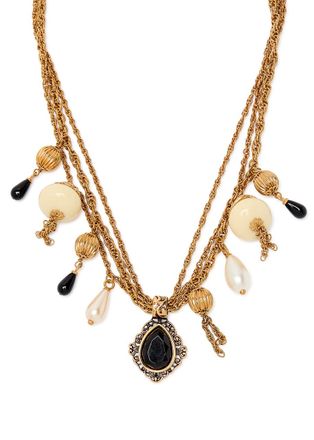 Chloé The Chloé Antique Pearls Embellished Necklace - Gold - One Size