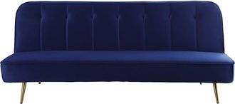 Habitat et Jardin Habitat Et Jardin - Sof&aacute; Cama/clic Clac Terciopelo james - 3 Plazas - Azul Oscuro
