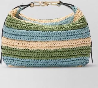 Furla tonie mini shoulder bag striped weave