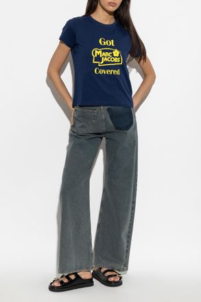 Marc Jacobs T-shirt With Print, Womens, Navy Blue
