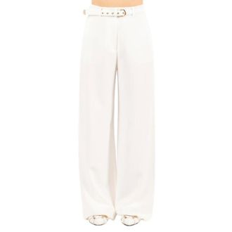 Max Mara Wide Trousers, female, White, Size: 2XS Pantalone Donna Max Mara Studio