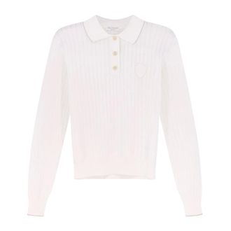 Brunello Cucinelli Camisa Polo de Algod&oacute;n - Tops - Mujer - Blanco - XS