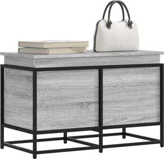 vidaXL Caja De Almacenaje Con Tapa Madera Gris Sonoma 80x40x51,5 Cm Vidaxl