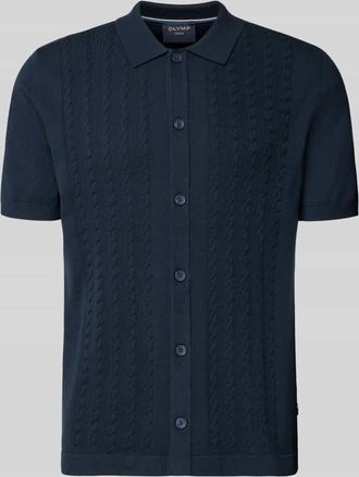 Olymp Level 5 Regular Fit Poloshirt mit 1/2-Arm in Marine, Gr&ouml;&szlig;e XXL