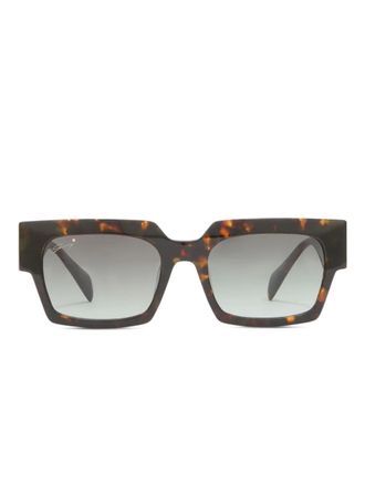Genny tortoiseshell square-frame sunglasses - Brown