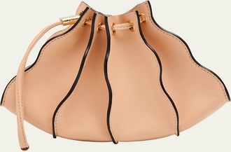 Ulla Johnson Adria Pleated Wave Leather Wristlet
