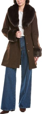 Via Spiga Wool-Blend Belted Coat