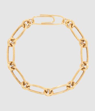 Aur&eacute;lie Bidermann Bracelet Cha&icirc;ne Cisel&eacute;e Dor&eacute;e