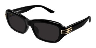 Balenciaga BB0471SK Asian Fit 001 Womens Sunglasses Black Size 55