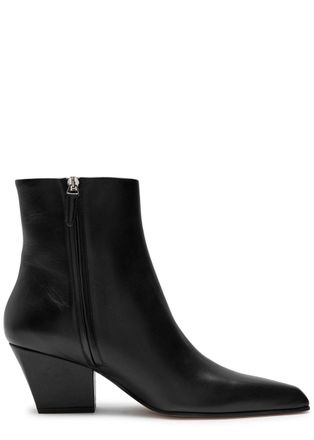 PARIS TEXAS Jane 60 Leather Ankle Boots - Black - 39 (IT39/ UK6)