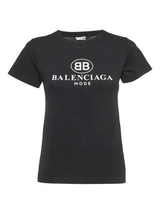Balenciaga logo-print cotton T-shirt - Black