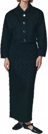 D'Estr&euml;e Paris Andre Threads Cotton Jacket In Black