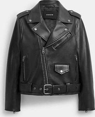 Coach Belted Moto Jacket