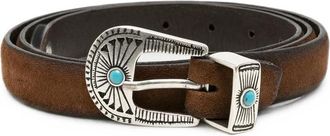 Eraldo Engraved-buckle Leather Belt