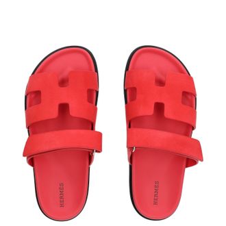 Herm&egrave;s Chypre Rose Vermillon Sandals Size 38.5