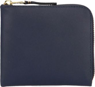 Comme Des Garçons Accessoires, Heren, Blauw, ONE Size, Leer, Sa 3100 Wallet