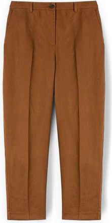 Motivi Regular fit linnenmix broek - Dames - Vrijetijds broeken - Bruin - 2XS - Linnen - Broeken