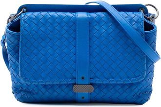 Bottega Veneta Pre-owned Bottega Veneta Nappa Intrecciato Double Sided Flap Crossbody B02590580B