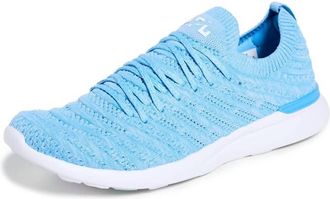 Athletic Propulsion Labs Womens Techloom Wave Shoes In Coastal Blue/ice Blue/melange