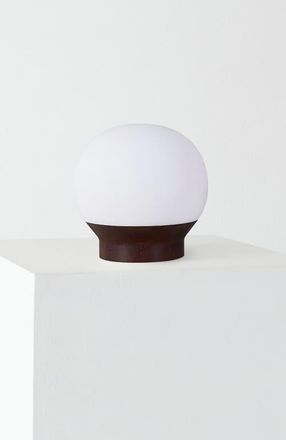 Brightech Marlow 6 LED Dimmable Globe Table Lamp With Wooden Base in Brown at Nordstrom