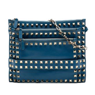 Valentino Pre-owned Valentino Leather Rockstud Triple Zip Crossbody Ladies 2BKY4UDIE4DN9IXL
