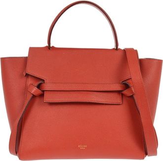 Celine Belt Bag Textured Leather Red Leather Handbag (Pre-Owned)