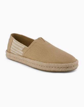 Toms Mens TOMS Alpargata Rope 2.0 Cotton Mens Oatmeal Slip-On Shoes - Cream - Size: 10