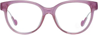 Moncler MO-1047128 Round Plastic Eyeglasses - Pink