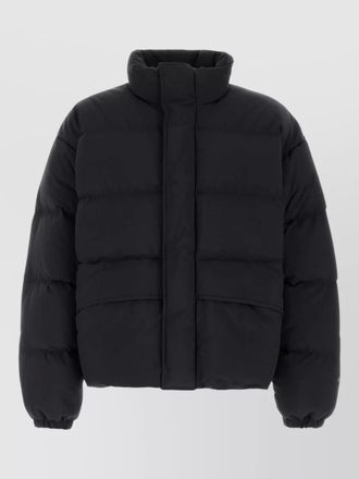 Jil Sander nylon blend down jacket high collar