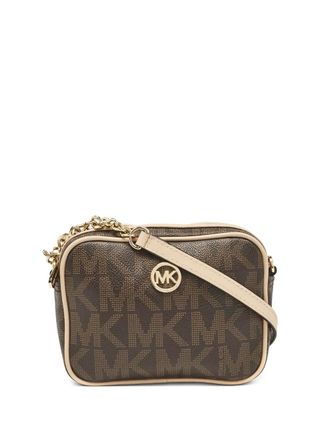 Michael Kors canvas crossbody bag - women - Canvas/Nylon/Leather - One Size - Brown