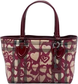 Burberry Pre-owned Tela bolsos-de-mano - Pre-owned - Mujer - Rojo - ONE SIZE