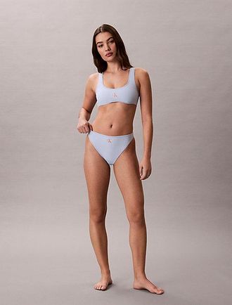 Calvin Klein Parte de abajo de bikini de talle alto - CK Monogram
