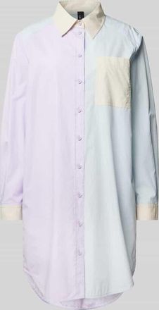 Marc Cain Knielanges Hemdblusenkleid mit Brusttasche in Flieder, Gr&ouml;&szlig;e 40