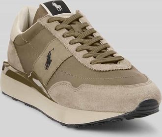 Polo Ralph Lauren Low Top Sneaker mit Veloursleder in Beige, Gr&ouml;&szlig;e 42