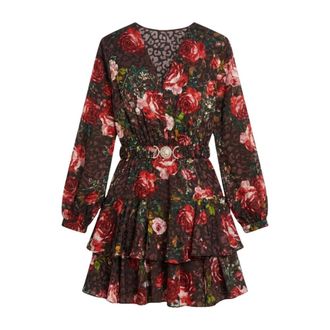 Guess Clarisse A-lijn jurk met ceintuur - Dames - Jurken - Veelkleurig - Maat: M Polyamide