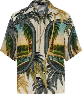 Amiri Mens Paradise Bowling Shirt